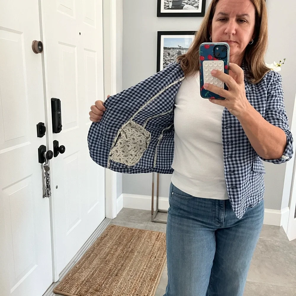 Sundance‎ Blue Checkered Blazer